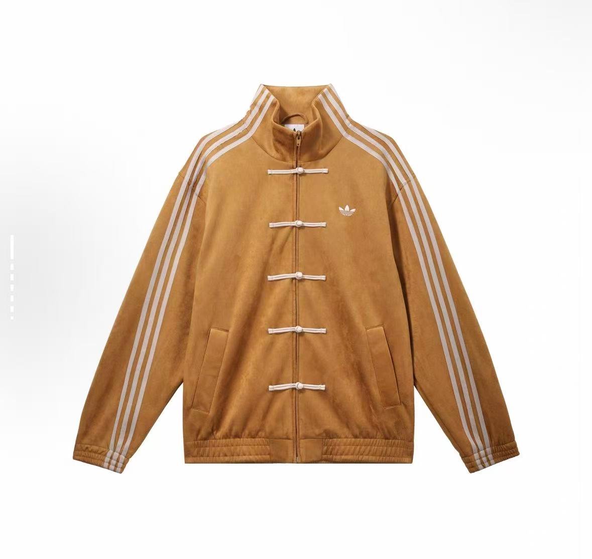 adidas originals CTT 3.1SOFT CNY New Chinese-style sporty loose stand-up collar zipper striped Tang suit jacket for both men and women - Image 3