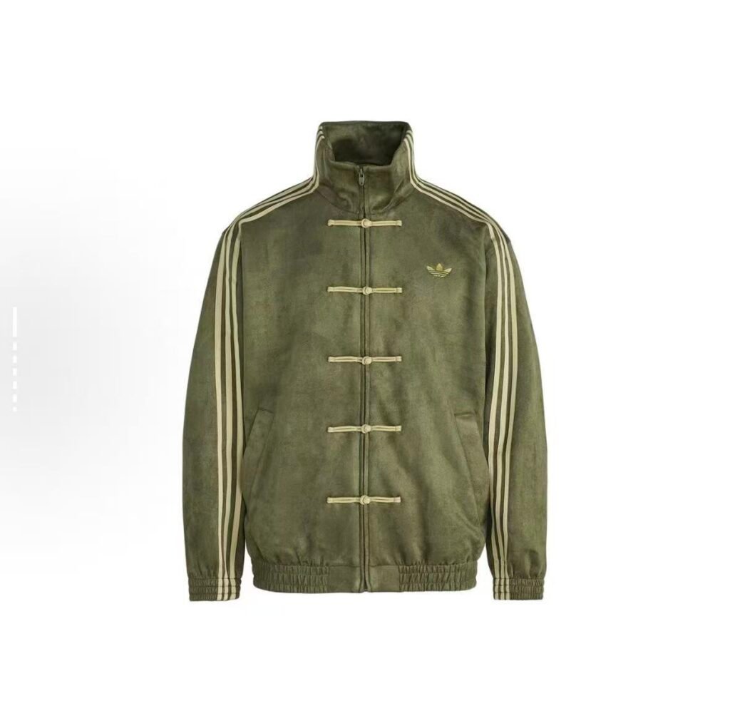 adidas originals CTT 3.1SOFT CNY New Chinese-style sporty loose stand-up collar zipper striped Tang suit jacket for both men and women