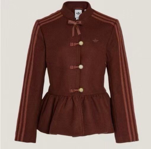 New Chinese-style slimming and waist-cinching flower bud sports jacket for women, adidas, Adidas clover