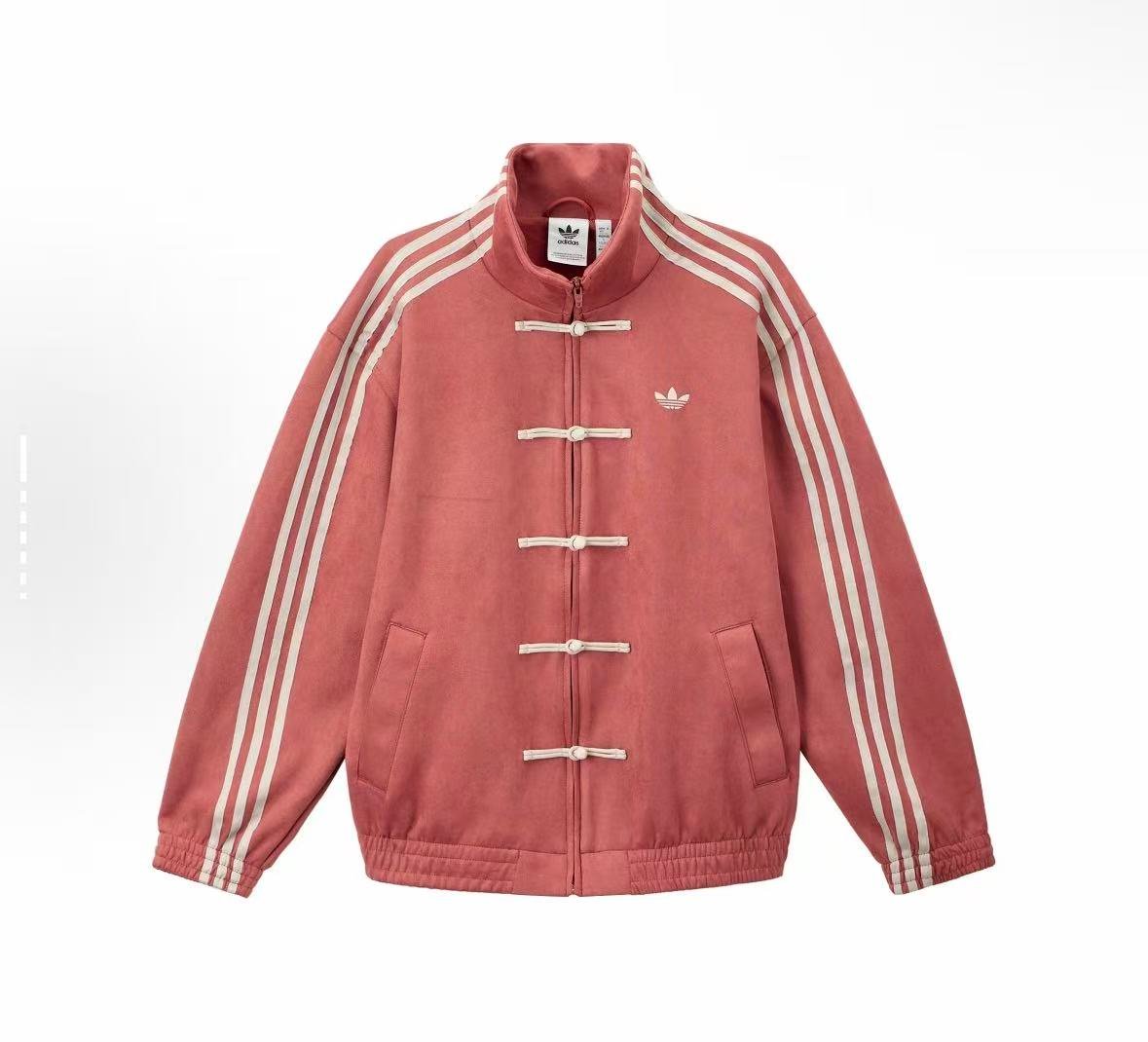 adidas originals CTT 3.1SOFT CNY New Chinese-style sporty loose stand-up collar zipper striped Tang suit jacket for both men and women - Image 2